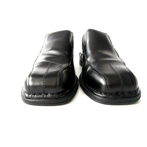 Nunn Bush Mens Size 12M Slip On Split Toe Loafers Black Leather, Gel 84040-001 - Picture 2 of 12